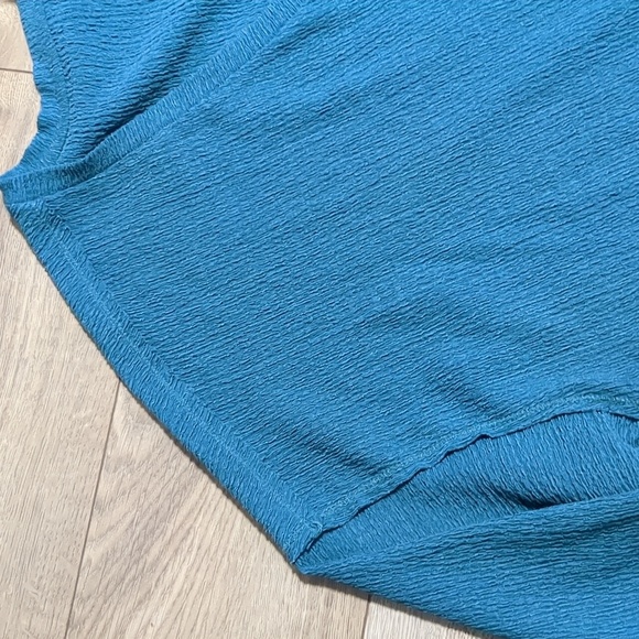 Anthropologie Blouse Top Green emerald 3/4 Sleeve Poly Blend Woman's size XL - Picture 2 of 9